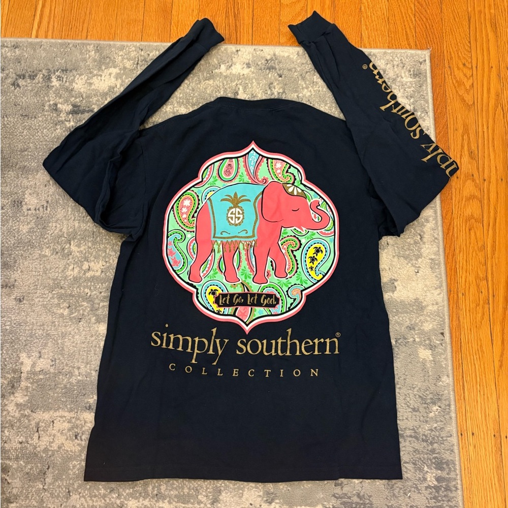 Simply Southern Let Go Let God LS T-Shirt, SZ Small